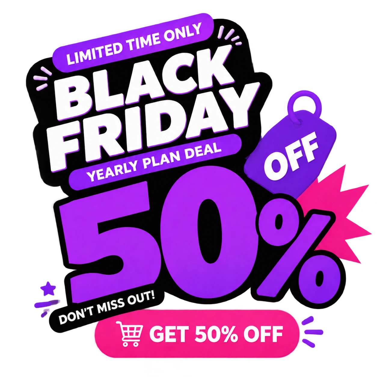 Black Friday yearly plan deal